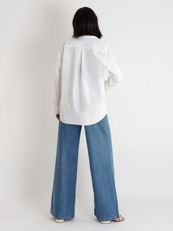 Calça Jeans Palazzo